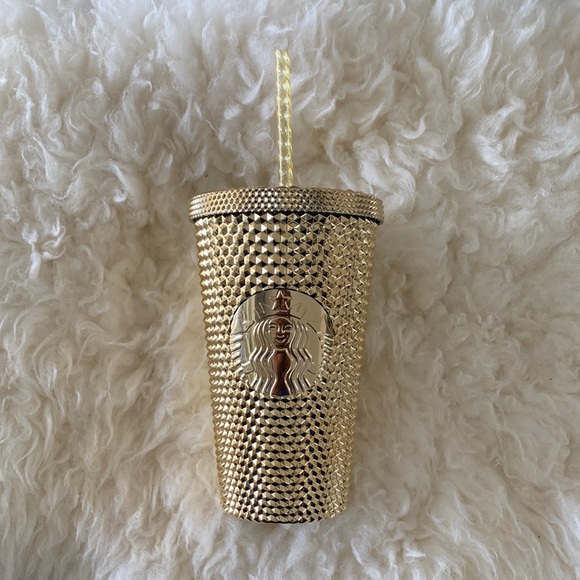 Starbucks Other - New Starbucks Golden Studded Plastic Tumbler